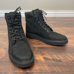 Timberland Kenniston Women’s Leather Black Suede Nubuck Boots Size 8 Lace Up